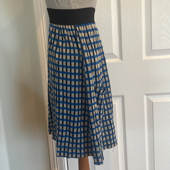 Twnntyone Dress mini blue black gray plaid Sleeveless womens size M rayon cotton - Picture 8 of 16